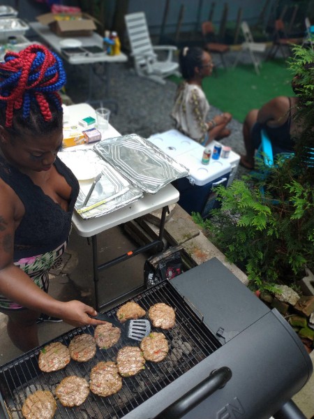 Cooking Hamburgers on a Grill
